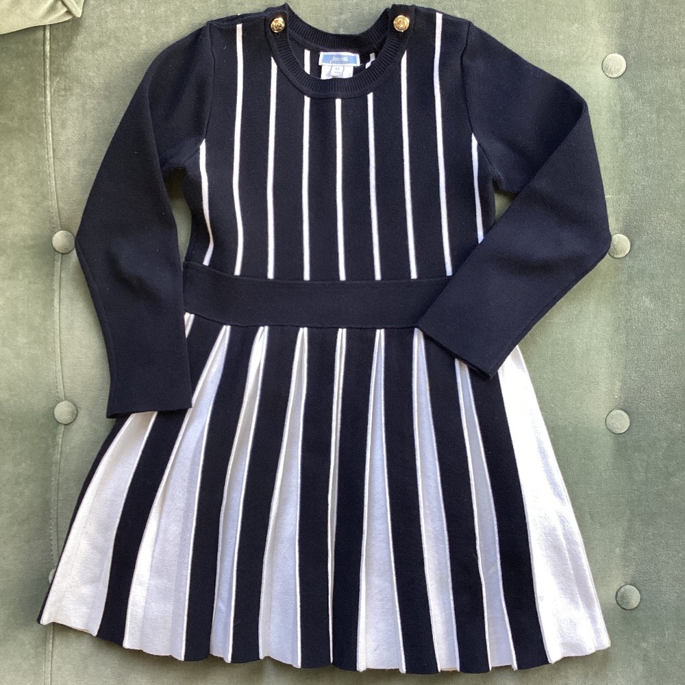 Thick cotton sweater-knit Jacadi dress, 6y